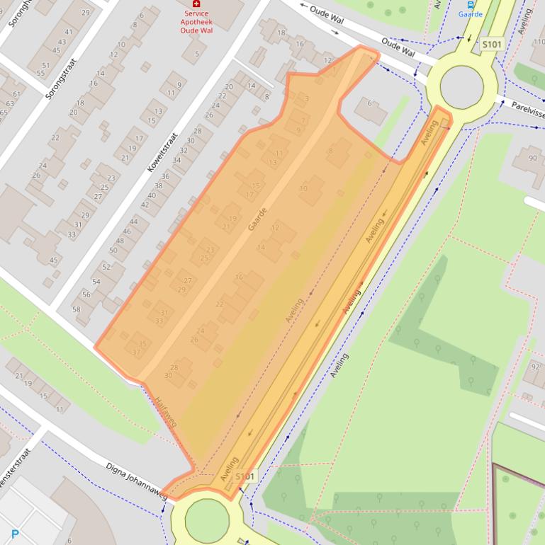 Kaart van postcodegebied 3193EA.