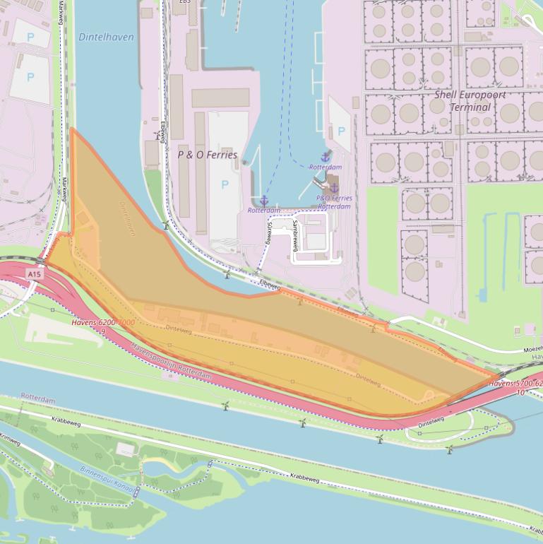Kaart van postcodegebied 3198LB.