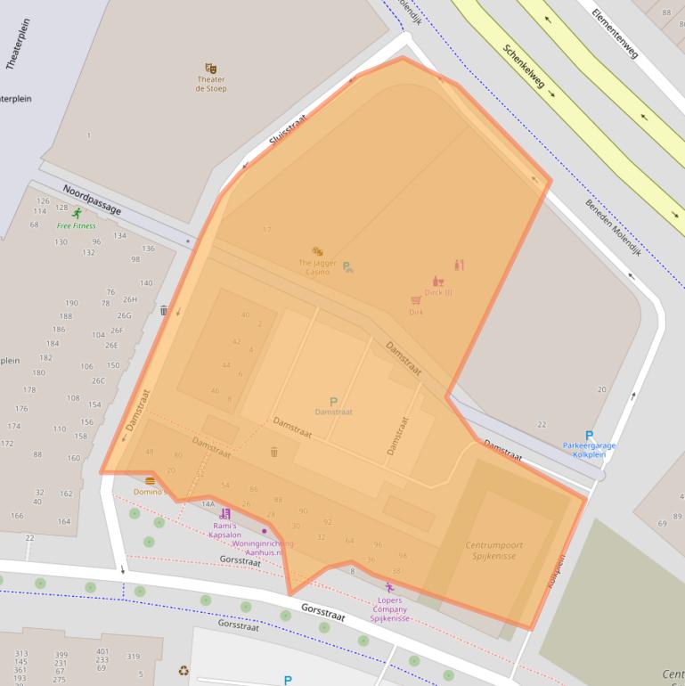 Kaart van postcodegebied 3201DA.