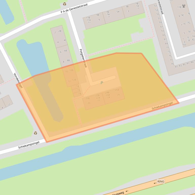 Kaart van postcodegebied 3202VS.