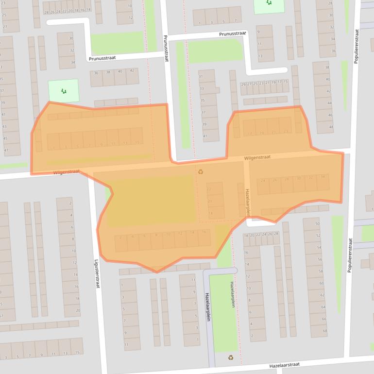 Kaart van postcodegebied 3203VN.