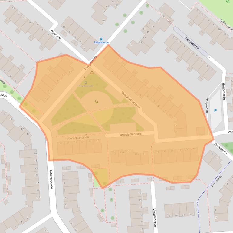 Kaart van postcodegebied 3204EL.