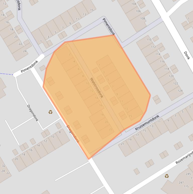 Kaart van postcodegebied 3206EL.