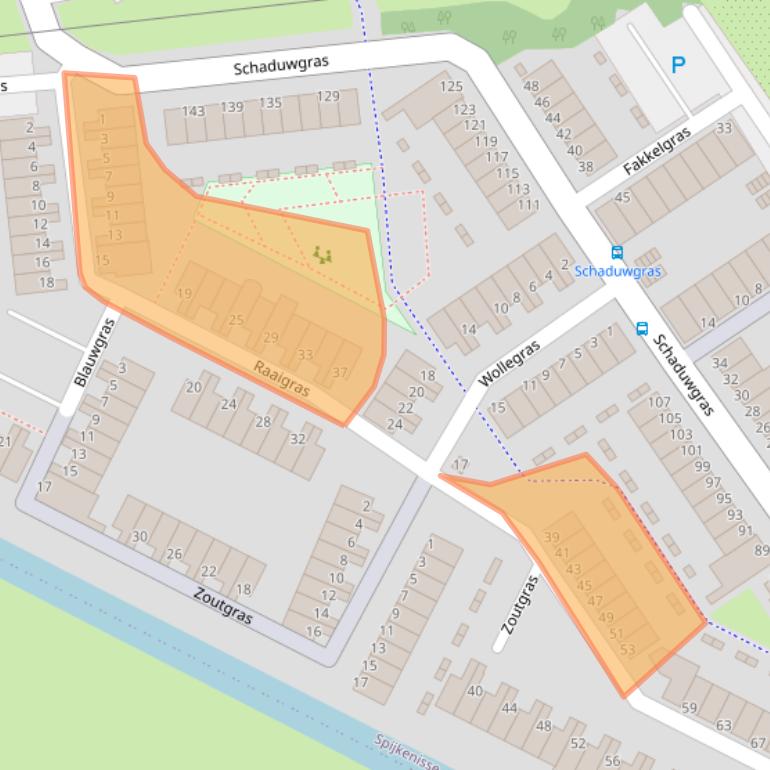 Kaart van postcodegebied 3206JH.