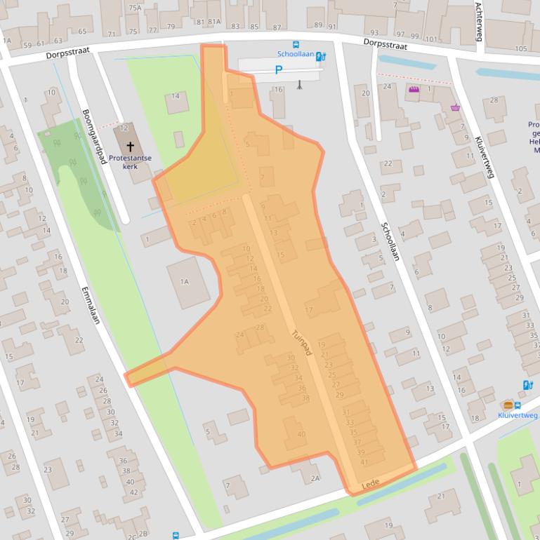 Kaart van postcodegebied 3209BE.