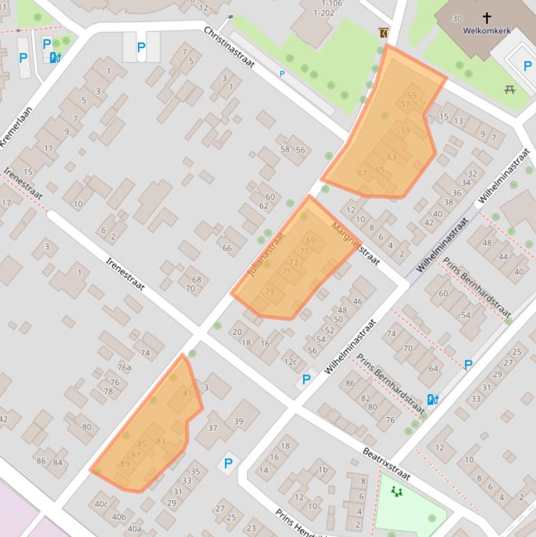 Kaart van postcodegebied 3214CH.