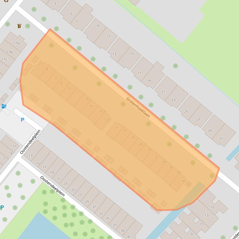 Kaart van postcodegebied 3214TK.