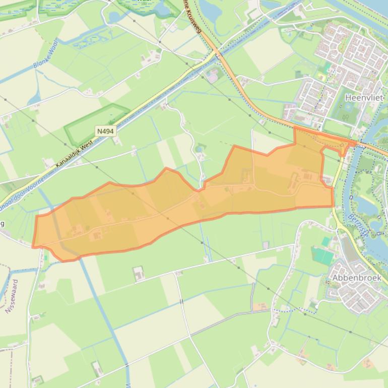 Kaart van postcodegebied 3218LB.