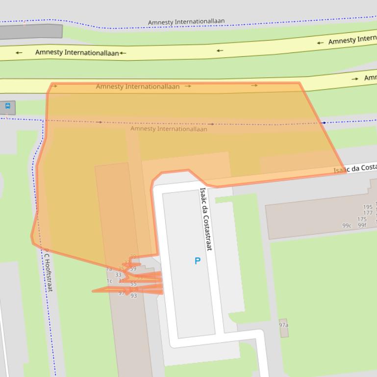 Kaart van postcodegebied 3221TA.