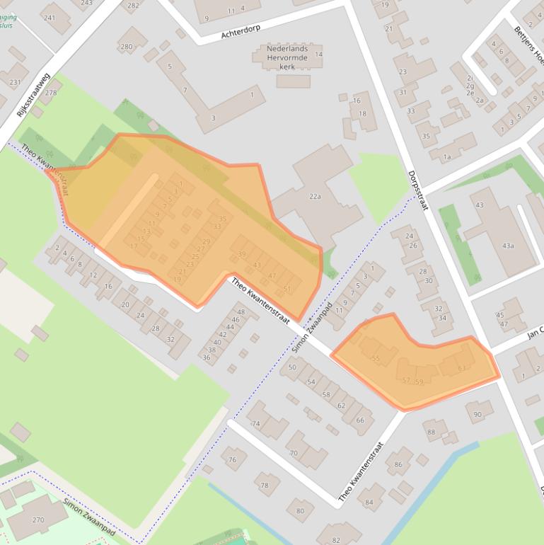 Kaart van postcodegebied 3223CE.