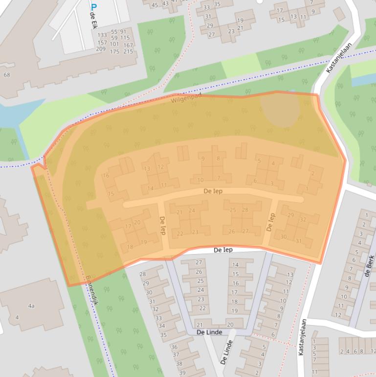 Kaart van postcodegebied 3224TG.