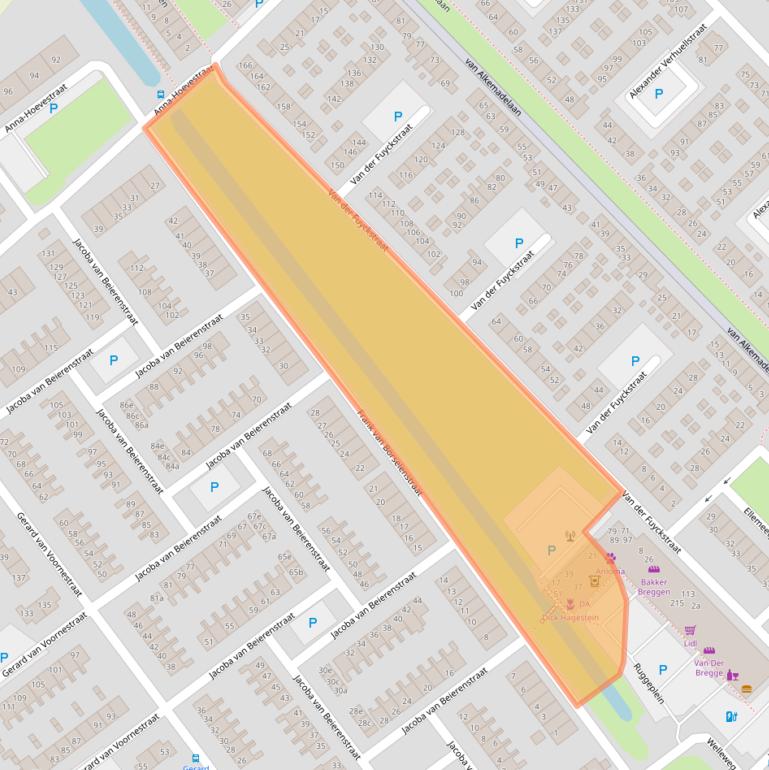 Kaart van postcodegebied 3232AL.