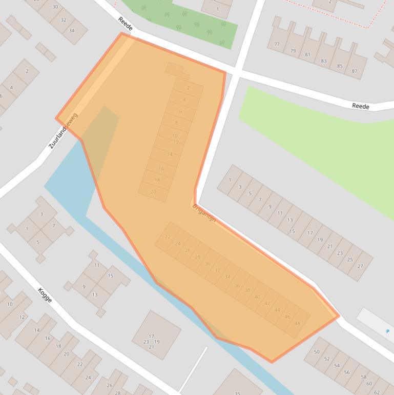 Kaart van postcodegebied 3232CC.