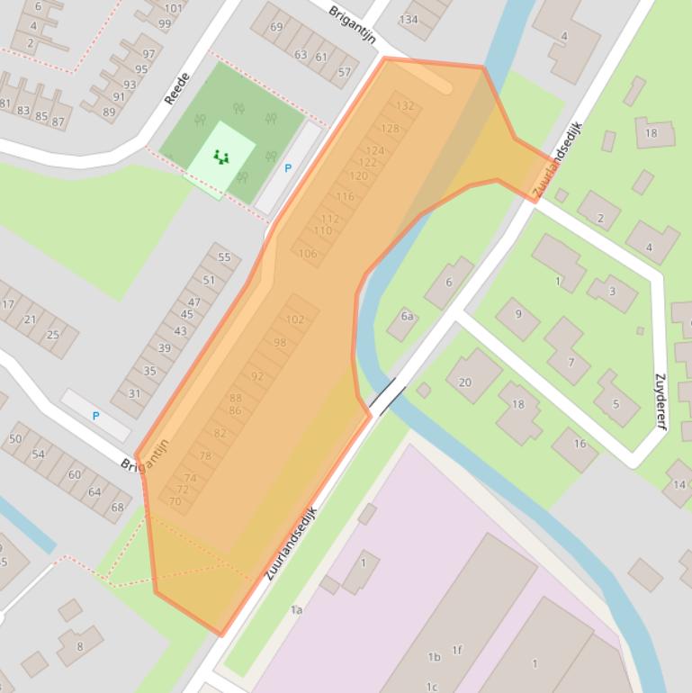 Kaart van postcodegebied 3232CE.