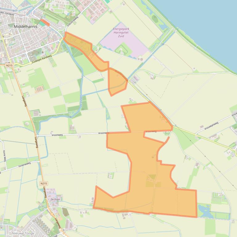 Kaart van postcodegebied 3241LL.