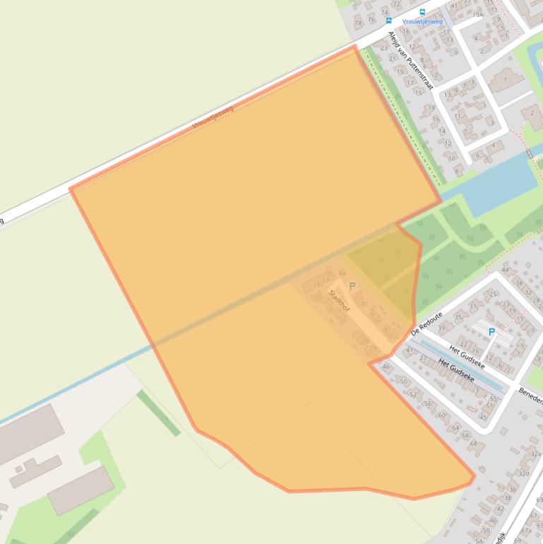 Kaart van postcodegebied 3243BH.