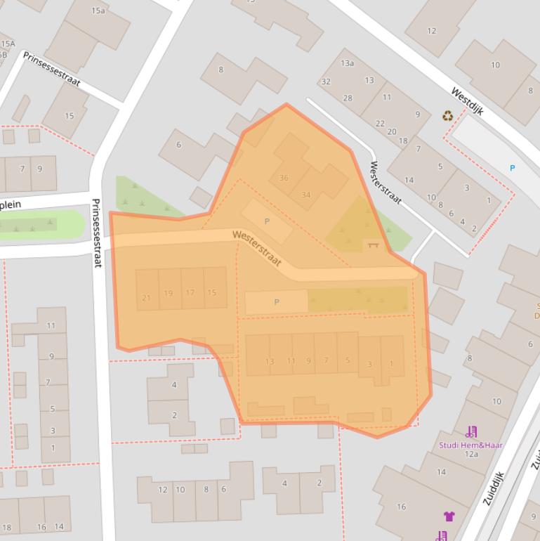 Kaart van postcodegebied 3244BR.
