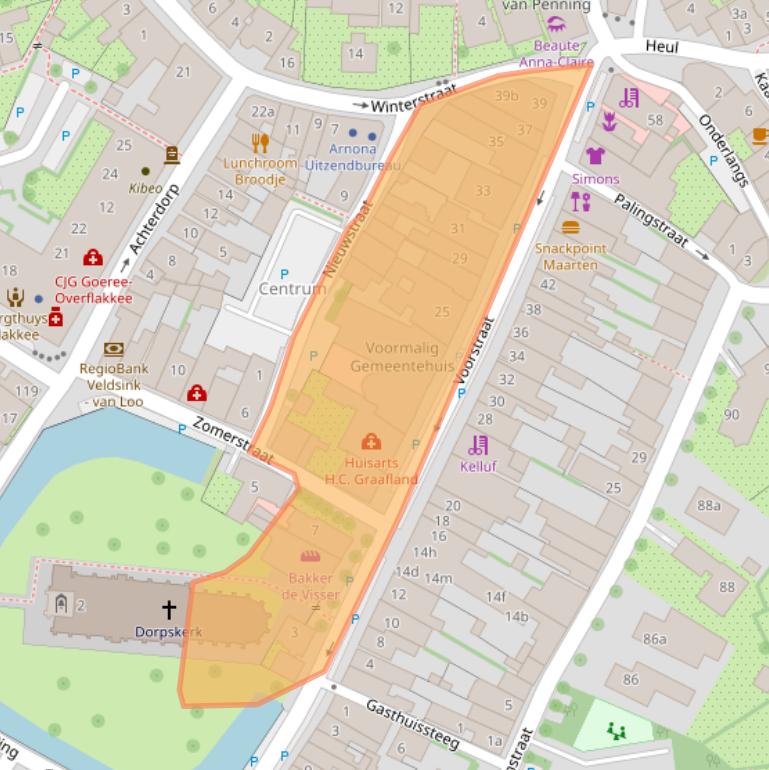 Kaart van postcodegebied 3247CD.