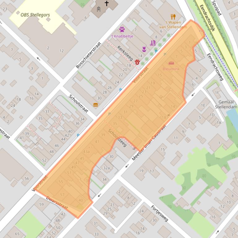 Kaart van postcodegebied 3251BB.