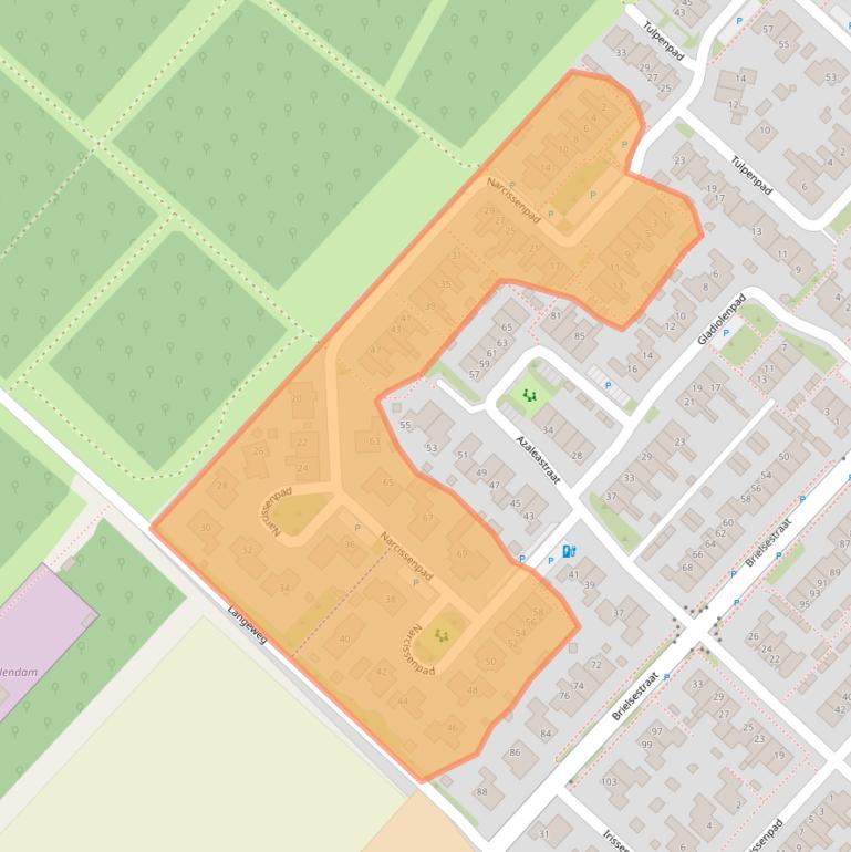 Kaart van postcodegebied 3251CZ.