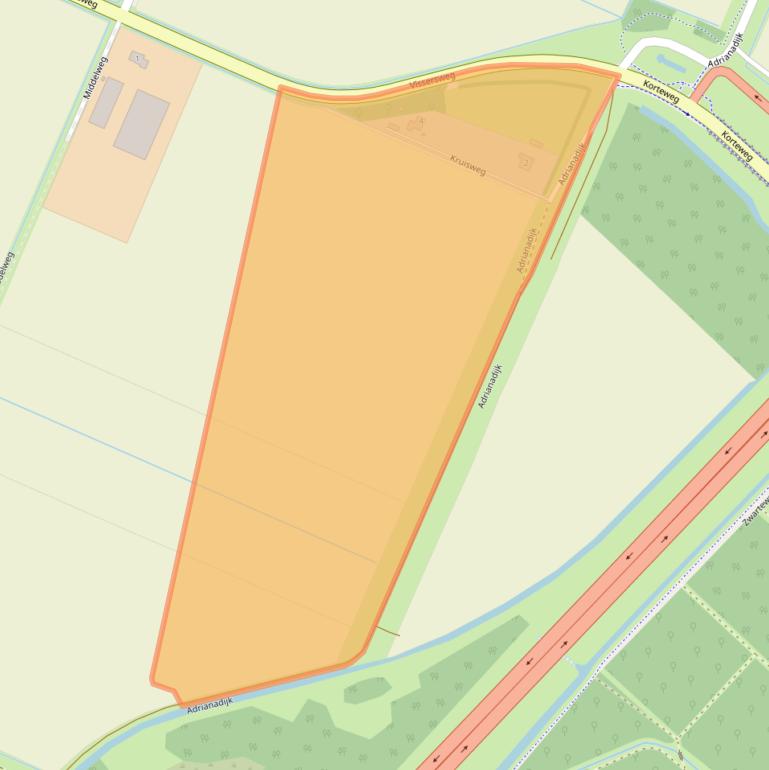 Kaart van postcodegebied 3251LG.