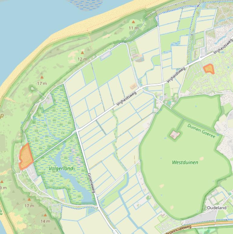 Kaart van postcodegebied 3253LS.