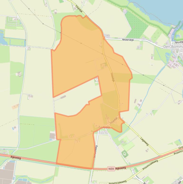 Kaart van postcodegebied 3258LT.