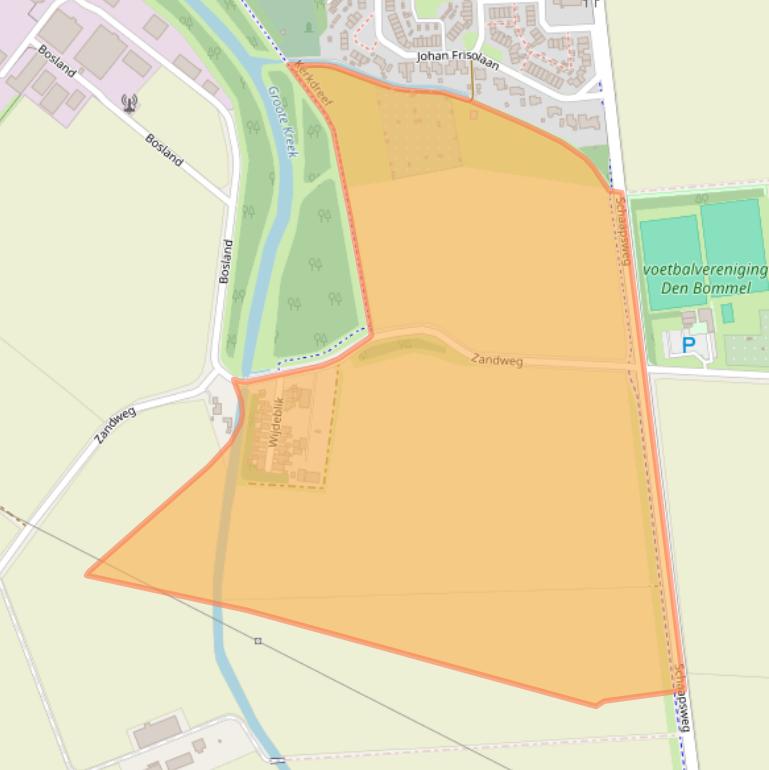 Kaart van postcodegebied 3258LX.