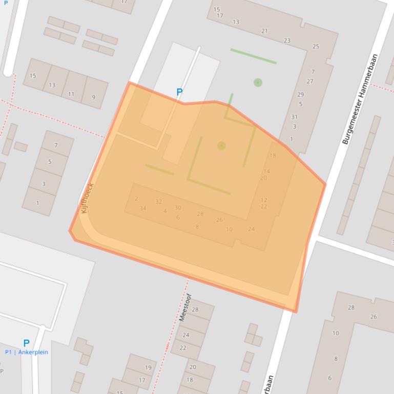 Kaart van postcodegebied 3261EH.