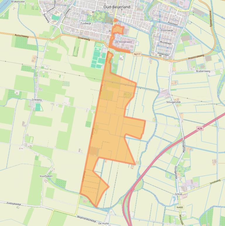 Kaart van postcodegebied 3261LJ.