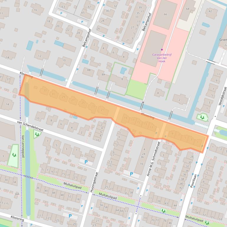 Kaart van postcodegebied 3261SE.