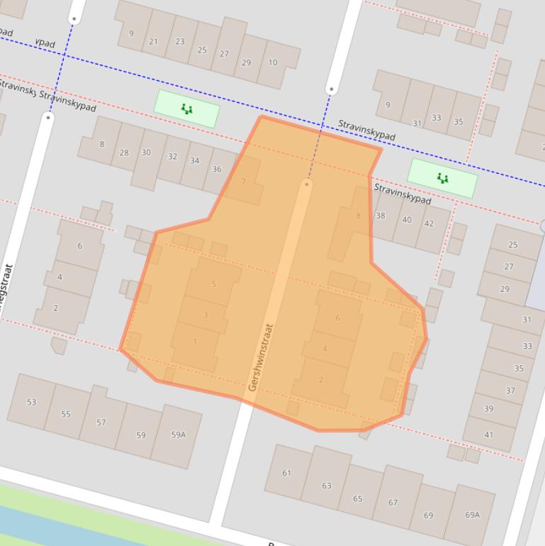 Kaart van postcodegebied 3261WP.