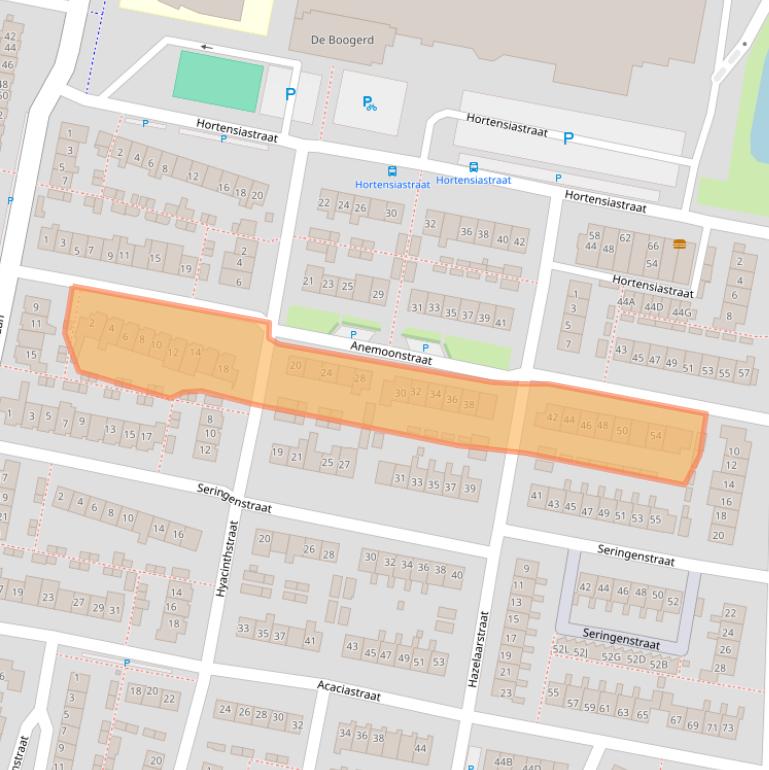 Kaart van postcodegebied 3261XB.