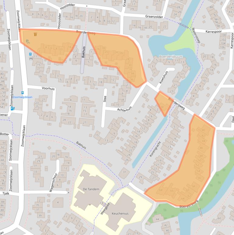 Kaart van postcodegebied 3262CC.