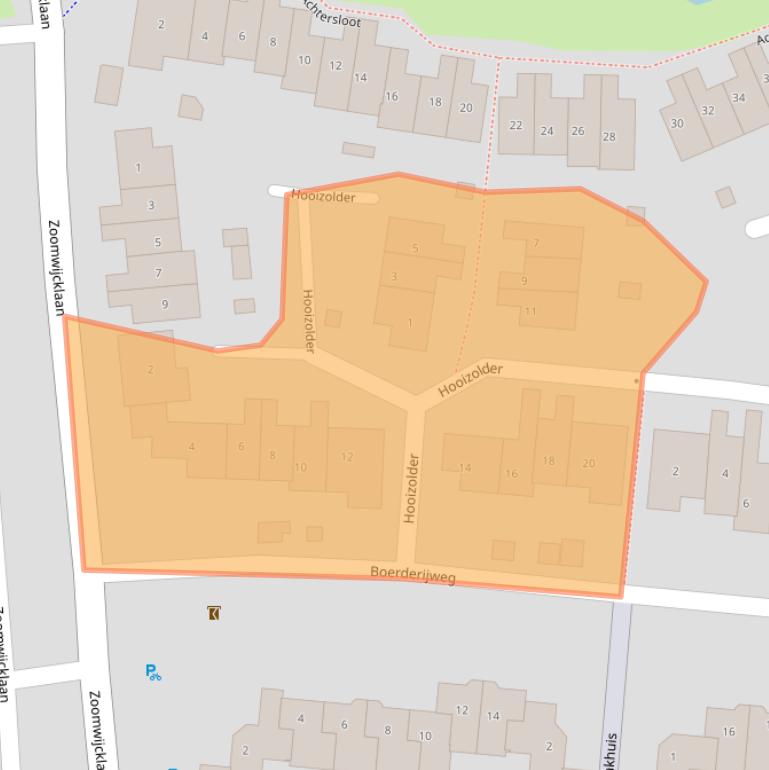 Kaart van postcodegebied 3262CS.