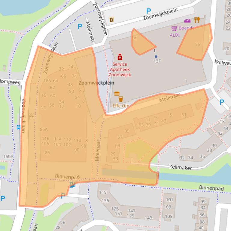 Kaart van postcodegebied 3262DE.