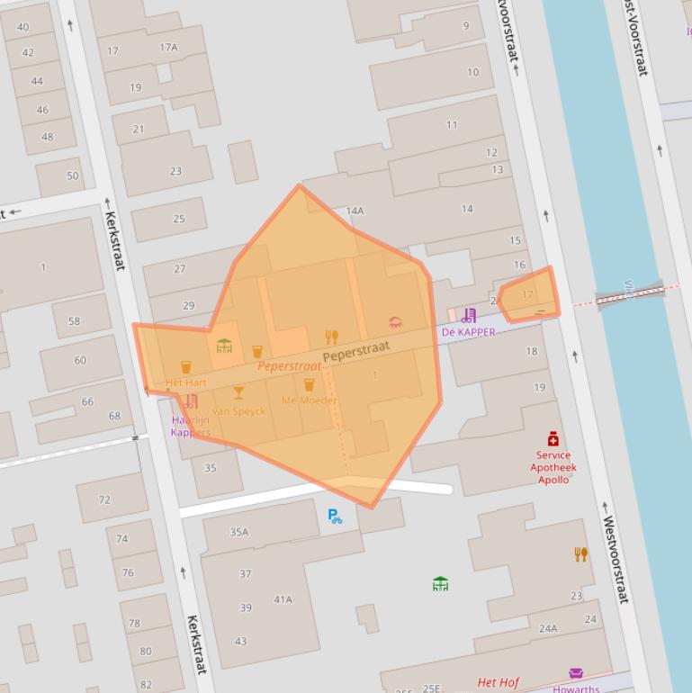 Kaart van postcodegebied 3262JK.