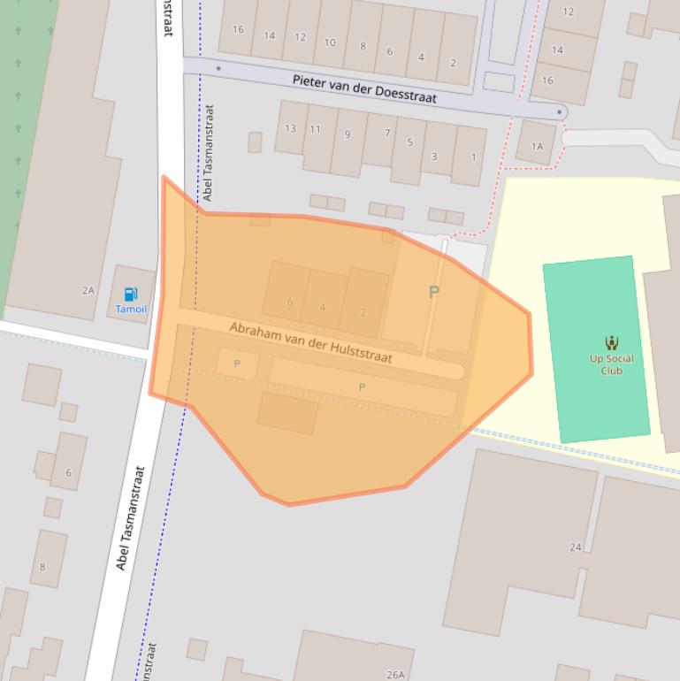 Kaart van postcodegebied 3262JX.