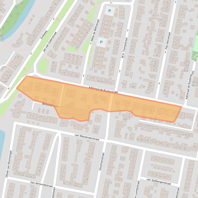 Kaart van postcodegebied 3262XD.