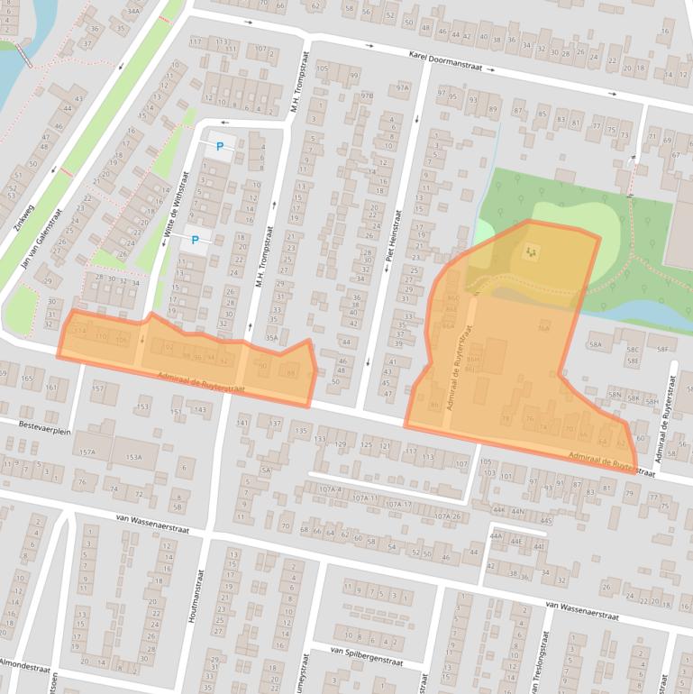 Kaart van postcodegebied 3262XG.
