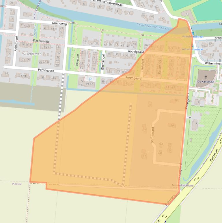 Kaart van postcodegebied 3264LV.