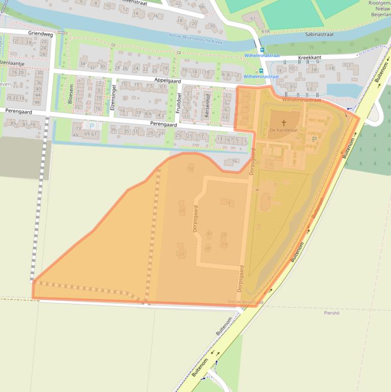 Kaart van postcodegebied 3264PG.