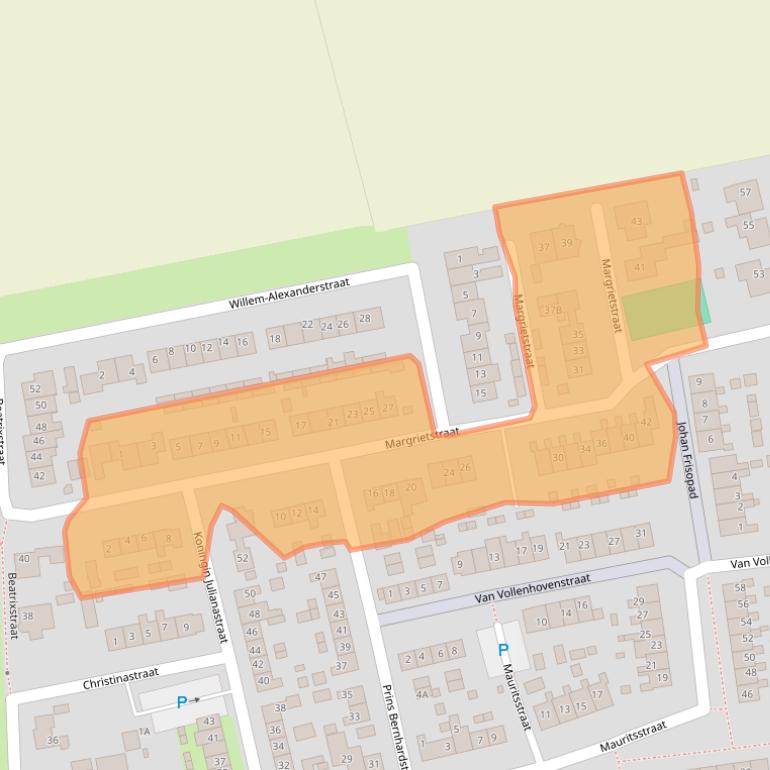 Kaart van postcodegebied 3265BL.