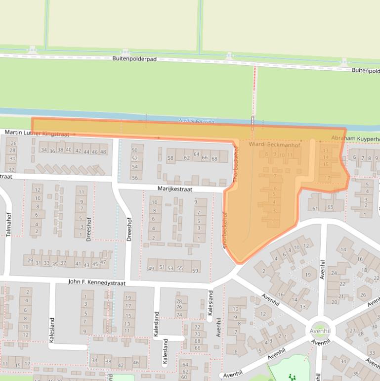 Kaart van postcodegebied 3274CX.