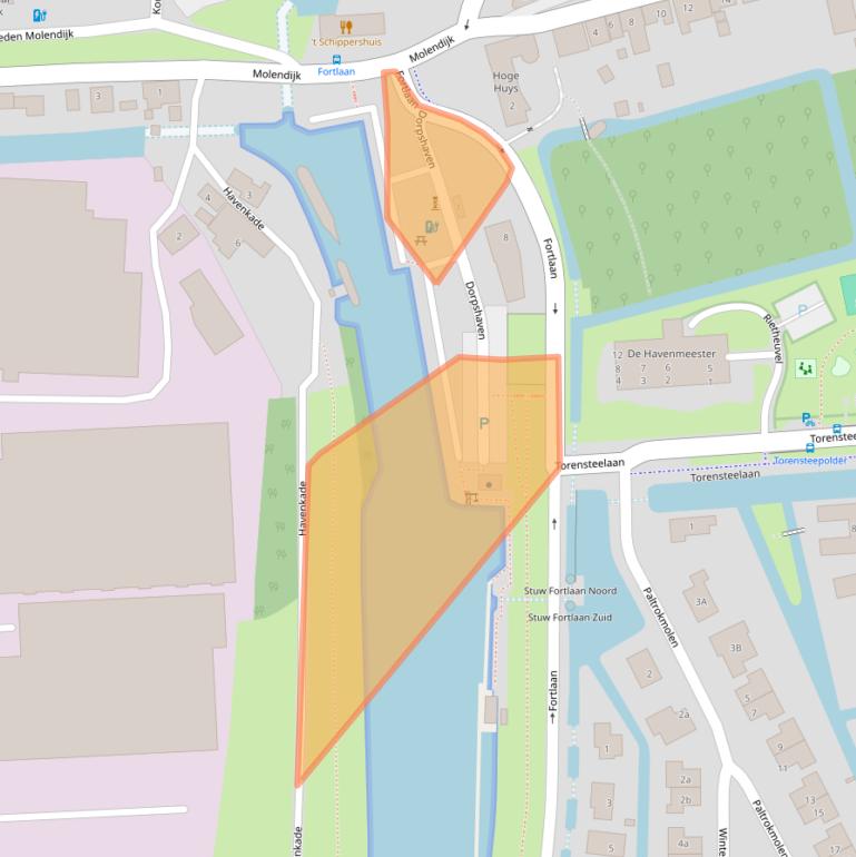 Kaart van postcodegebied 3281HB.