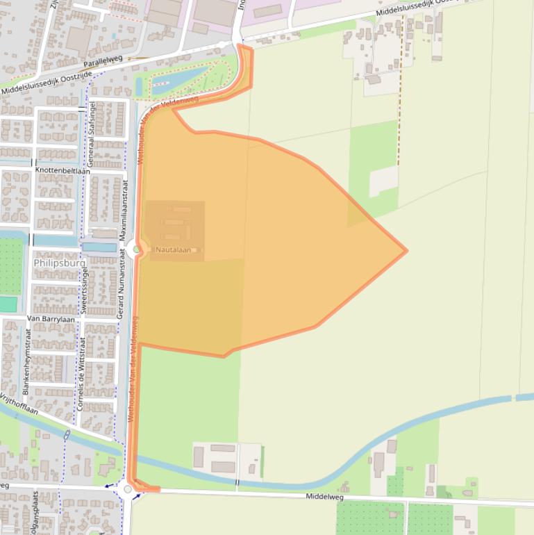 Kaart van postcodegebied 3281SX.