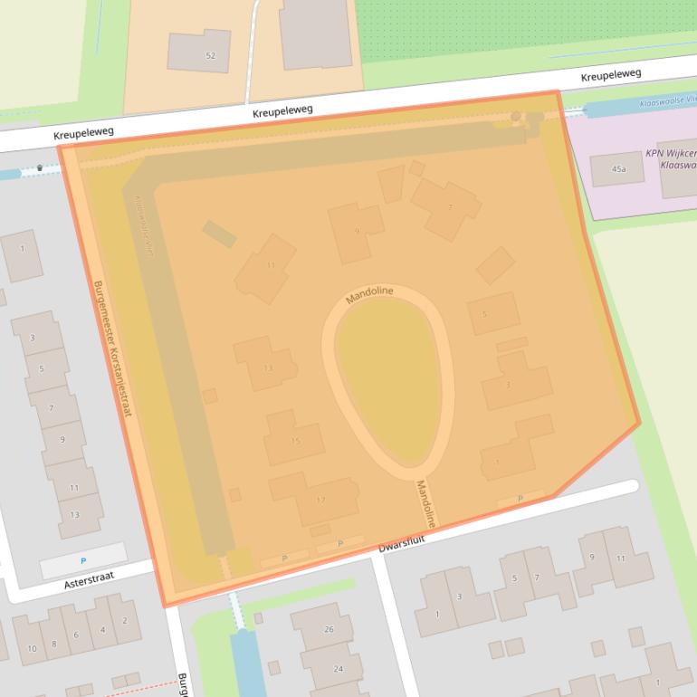 Kaart van postcodegebied 3286TL.