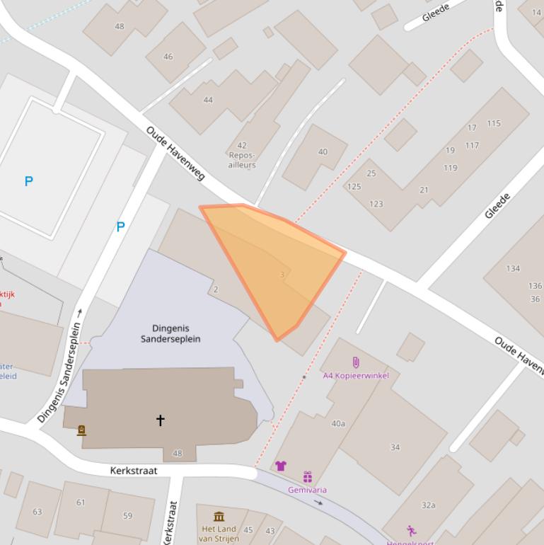 Kaart van postcodegebied 3291AZ.