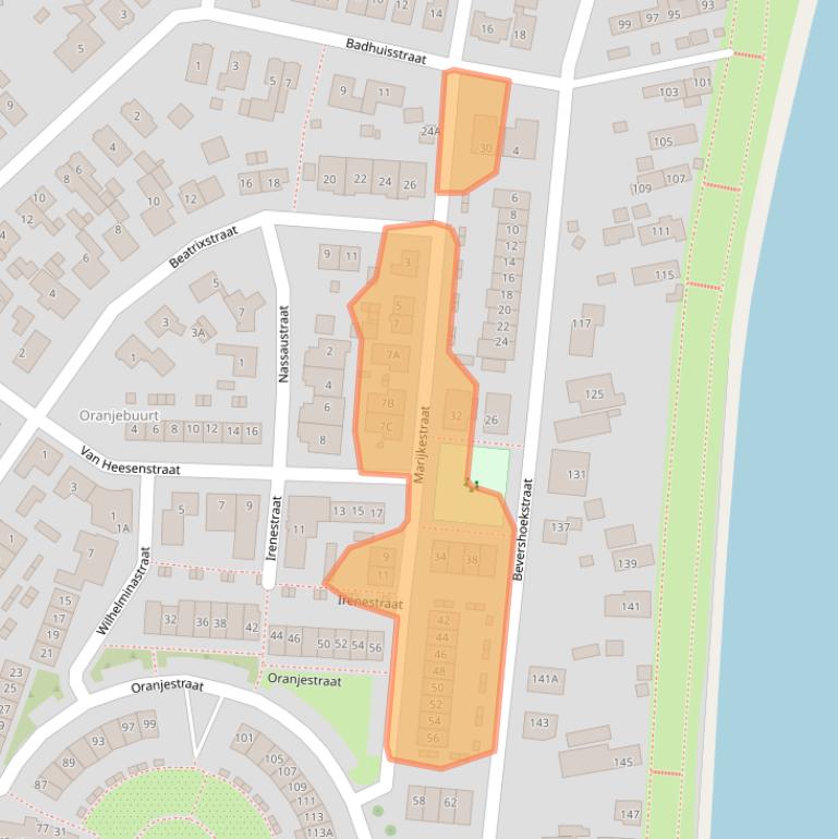 Kaart van postcodegebied 3295AN.