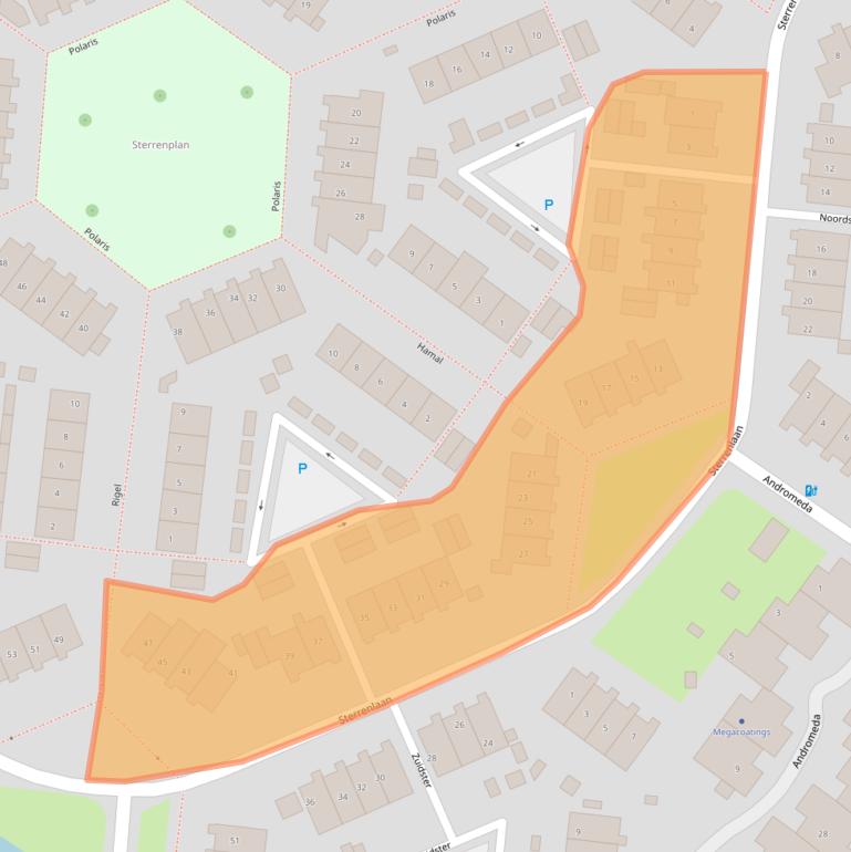 Kaart van postcodegebied 3297TM.